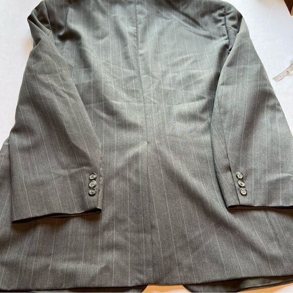 Towncraft Men's Sport Coat Light Gray with white pinstripe Size 48R - Picture 7 of 9